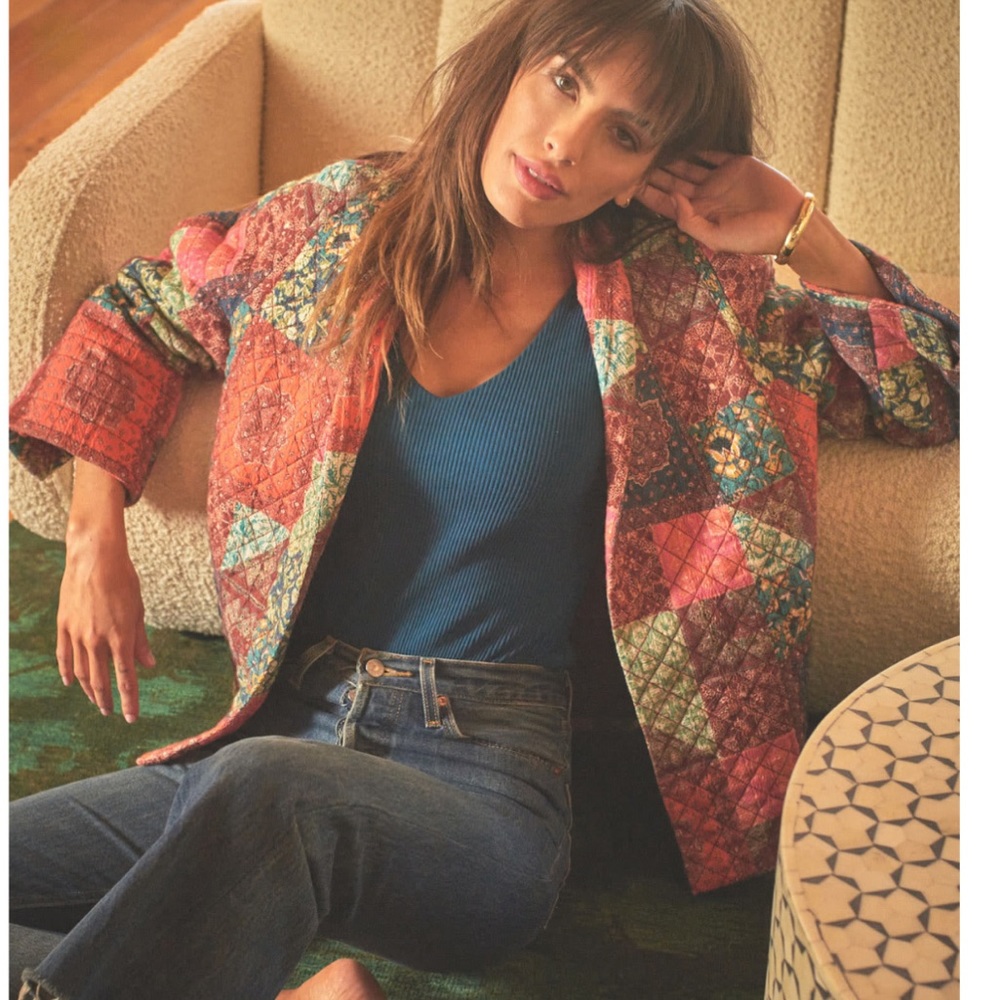 The Odells Mathilde Quilted Quilt Patchwork Jacket M